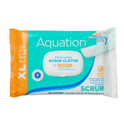Aquation XL Scrub Body Wipes